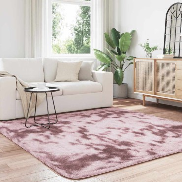 vidaXL Χαλί Shaggy με Ψηλό Πέλος NAVARRA Σκ. Ροζ 200x200cm