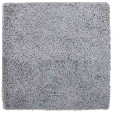 vidaXL Χαλί Shaggy με Ψηλό Πέλος NAVARRA Ασημί Γκρι 160x160cm