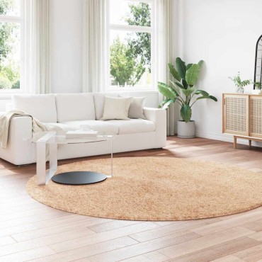vidaXL Χαλί Shaggy με Ψηλό Πέλος NAVARRA Μπεζ 240x240cm πολυεστέρας