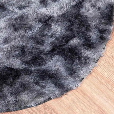 vidaXL Χαλί Shaggy με Ψηλό Πέλος NAVARRA Σκούρο Γκρι 160x160cm