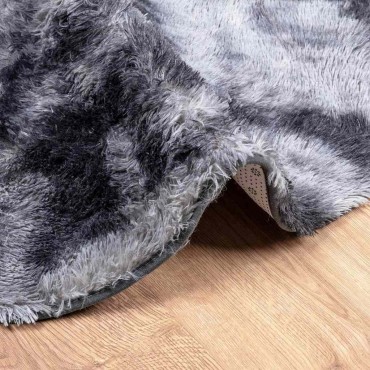 vidaXL Χαλί Shaggy με Ψηλό Πέλος NAVARRA Σκούρο Γκρι 160x160cm