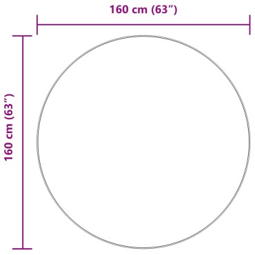 vidaXL Χαλί Shaggy με Ψηλό Πέλος NAVARRA Σκούρο Γκρι 160x160cm