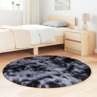 vidaXL Χαλί Shaggy με Ψηλό Πέλος NAVARRA Σκούρο Γκρι 120x120cm