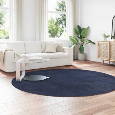 vidaXL Χαλί Shaggy με Ψηλό Πέλος NAVARRA Ναυτικό 240x240cm