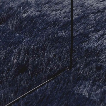 vidaXL Χαλί Shaggy με Ψηλό Πέλος NAVARRA Ναυτικό 240x240cm
