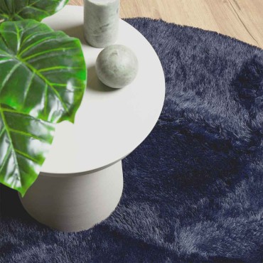 vidaXL Χαλί Shaggy με Ψηλό Πέλος NAVARRA Ναυτικό 240x240cm