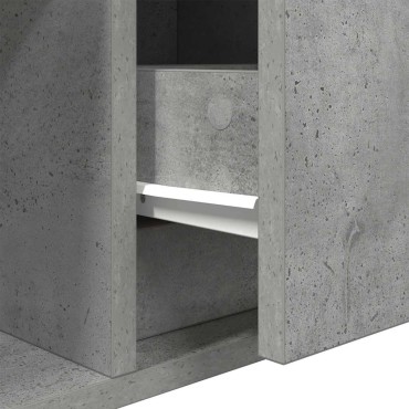 vidaXL Έπιπλο Τηλεόρασης Γκρι μπετόν 60x31x25,5cm Επεξεργασμένο Ξύλο