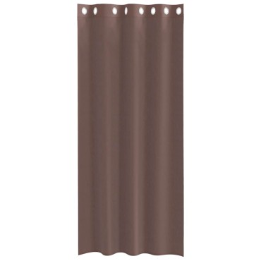 vidaXL Κουρτίνες Voile με ροδέλες 2 τεμάχια Καφέ 140x245cm