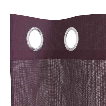 vidaXL Κουρτίνες Voile με ροδέλες 2 τεμάχια Μοβ 140x260cm