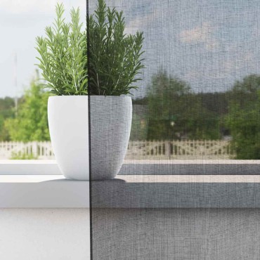 vidaXL Κουρτίνες Voile με ροδέλες 2 τεμάχια Μαύρο 140x225cm