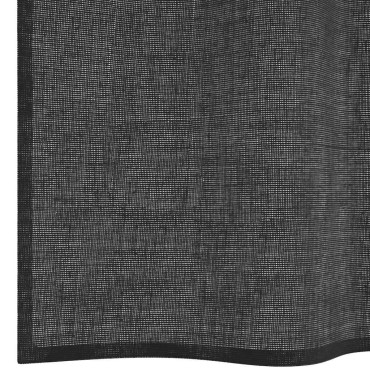 vidaXL Κουρτίνες Voile με ροδέλες 2 τεμάχια Μαύρο 140x225cm