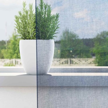 vidaXL Voile κουρτίνες με ροδέλες 2 τεμάχια Μπλε Ρουά 140x300cm
