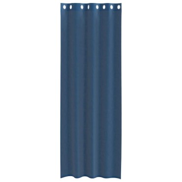 vidaXL Voile κουρτίνες με ροδέλες 2 τεμάχια Μπλε Ρουά 140x300cm