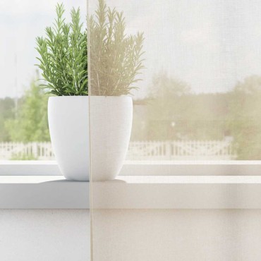 vidaXL Κουρτίνες Voile με ροδέλες 2 τεμάχια Κρεμ 140x260cm