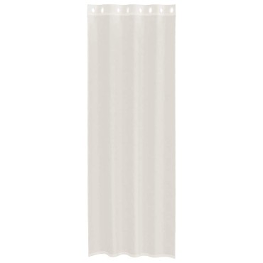vidaXL Κουρτίνες Voile με ροδέλες 2 τεμάχια Κρεμ 140x260cm