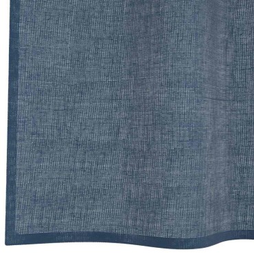 vidaXL Voile κουρτίνες με ροδέλες 2 τεμάχια Μπλε Ρουά 140x140cm