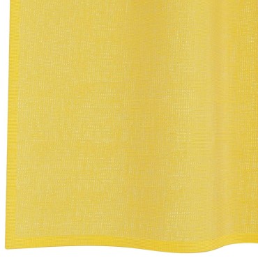 vidaXL Voile κουρτίνες με ροδέλες 2 τεμάχια Κίτρινο 140x175cm