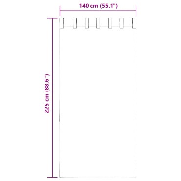 vidaXL Voile κουρτίνες με τσέπες ράβδου 2 τεμάχια Ροζ 140x225cm