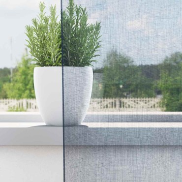 vidaXL Κουρτίνες Voile με βρόχους 2 τεμάχια Μπλε Ρουά 140x245cm