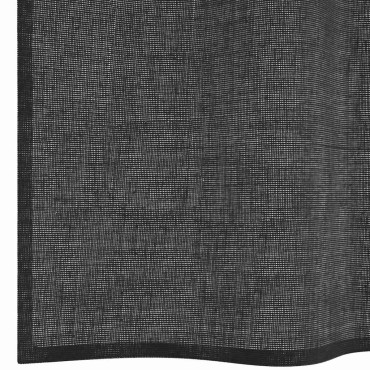 vidaXL Κουρτίνες Voile με ροδέλες 2 τεμάχια Μαύρο 140x140cm