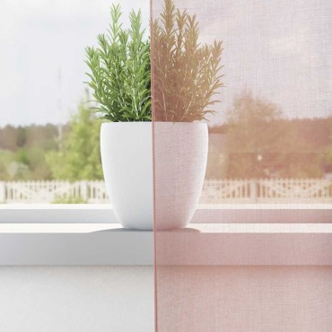 vidaXL Κουρτίνες Voile με ροδέλες 2 τεμάχια Ροζ 140x260cm