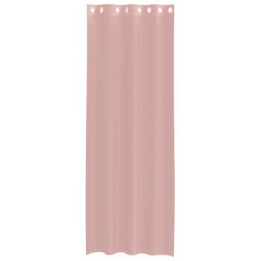 vidaXL Κουρτίνες Voile με ροδέλες 2 τεμάχια Ροζ 140x260cm