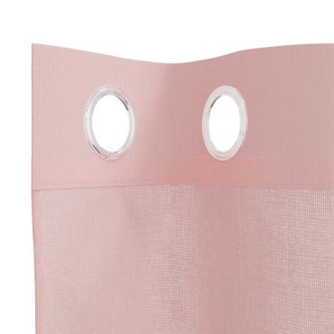vidaXL Κουρτίνες Voile με ροδέλες 2 τεμάχια Ροζ 140x260cm