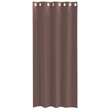 vidaXL Κουρτίνες Voile με ροδέλες 2 τεμάχια Καφέ 140x225cm