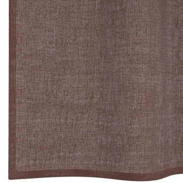 vidaXL Κουρτίνες Voile με ροδέλες 2 τεμάχια Καφέ 140x225cm