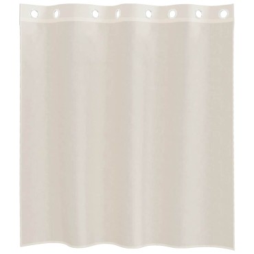 vidaXL Κουρτίνες Voile με ροδέλες 2 τεμάχια Κρεμ 140x140cm