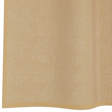 vidaXL Voile κουρτίνες με ροδέλες 2 τεμάχια Χρώμα Άμμου