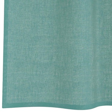 vidaXL Voile κουρτίνες με ροδέλες 2 τεμάχια Τιρκουάζ 140x300cm