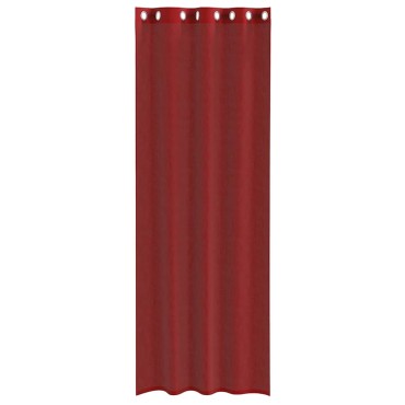 vidaXL Voile κουρτίνες με ροδέλες 2 τεμάχια Μπορντό 140x300cm