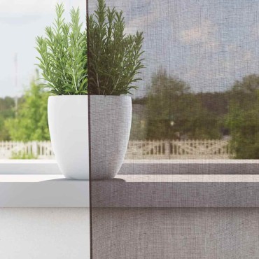 vidaXL Κουρτίνες Voile με ροδέλες 2 τεμάχια Καφέ 140x300cm