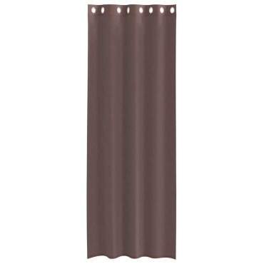 vidaXL Κουρτίνες Voile με ροδέλες 2 τεμάχια Καφέ 140x300cm