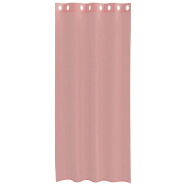 vidaXL Κουρτίνες Voile με ροδέλες 2 τεμάχια Ροζ 140x245cm