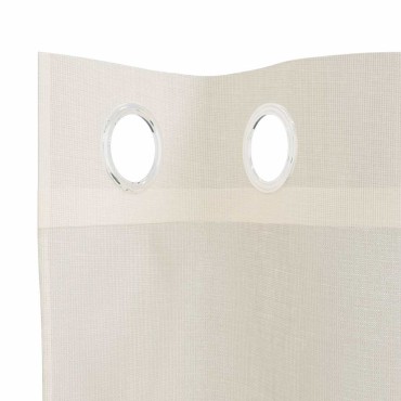 vidaXL Κουρτίνες Voile με ροδέλες 2 τεμάχια Κρεμ 140x175cm