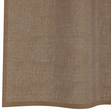 vidaXL Voile κουρτίνες με ροδέλες 2 τεμάχια Ανοιχτό Καφέ 140x245cm