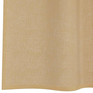 vidaXL Voile κουρτίνες με ροδέλες 2 τεμάχια Χρώμα Άμμου 140x225cm