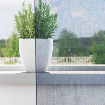 vidaXL Voile κουρτίνες με ροδέλες 2 τεμάχια Μπλε Ρουά 140x245cm