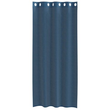 vidaXL Voile κουρτίνες με ροδέλες 2 τεμάχια Μπλε Ρουά 140x245cm