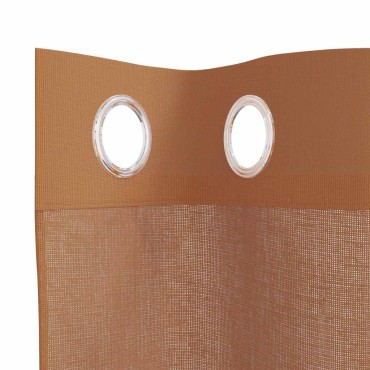 vidaXL Voile κουρτίνες με ροδέλες 2 τεμάχια Τερακότα 140x140cm