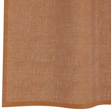 vidaXL Voile κουρτίνες με ροδέλες 2 τεμάχια Τερακότα 140x140cm