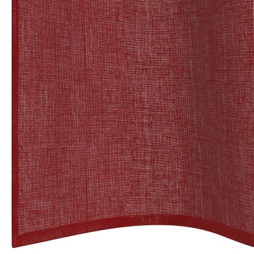 vidaXL Voile κουρτίνες με ροδέλες 2 τεμάχια Μπορντό 140x175cm