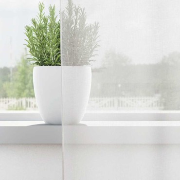 vidaXL Voile κουρτίνες με ροδέλες 2 τεμάχια Λευκό 140x300cm