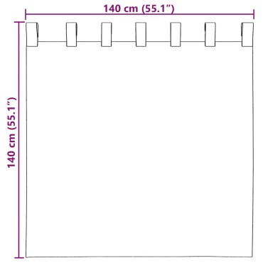 vidaXL Voile κουρτίνες με τσέπες ράβδου 2 τεμάχια Ροζ 140x140cm