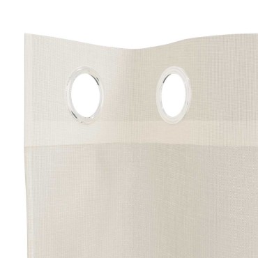 vidaXL Κουρτίνες Voile με ροδέλες 2 τεμάχια Κρεμ 140x300 εκ.