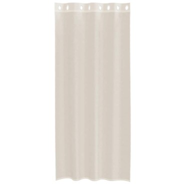 vidaXL Κουρτίνες Voile με ροδέλες 2 τεμάχια Κρεμ 140x245 εκ.