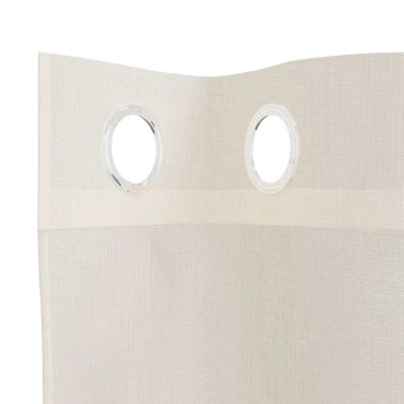 vidaXL Κουρτίνες Voile με ροδέλες 2 τεμάχια Κρεμ 140x245 εκ.
