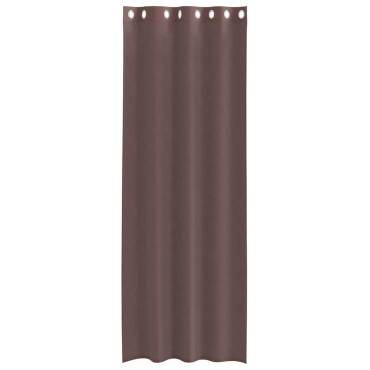 vidaXL Κουρτίνες Voile με ροδέλες 2 τεμάχια Καφέ 140x260cm